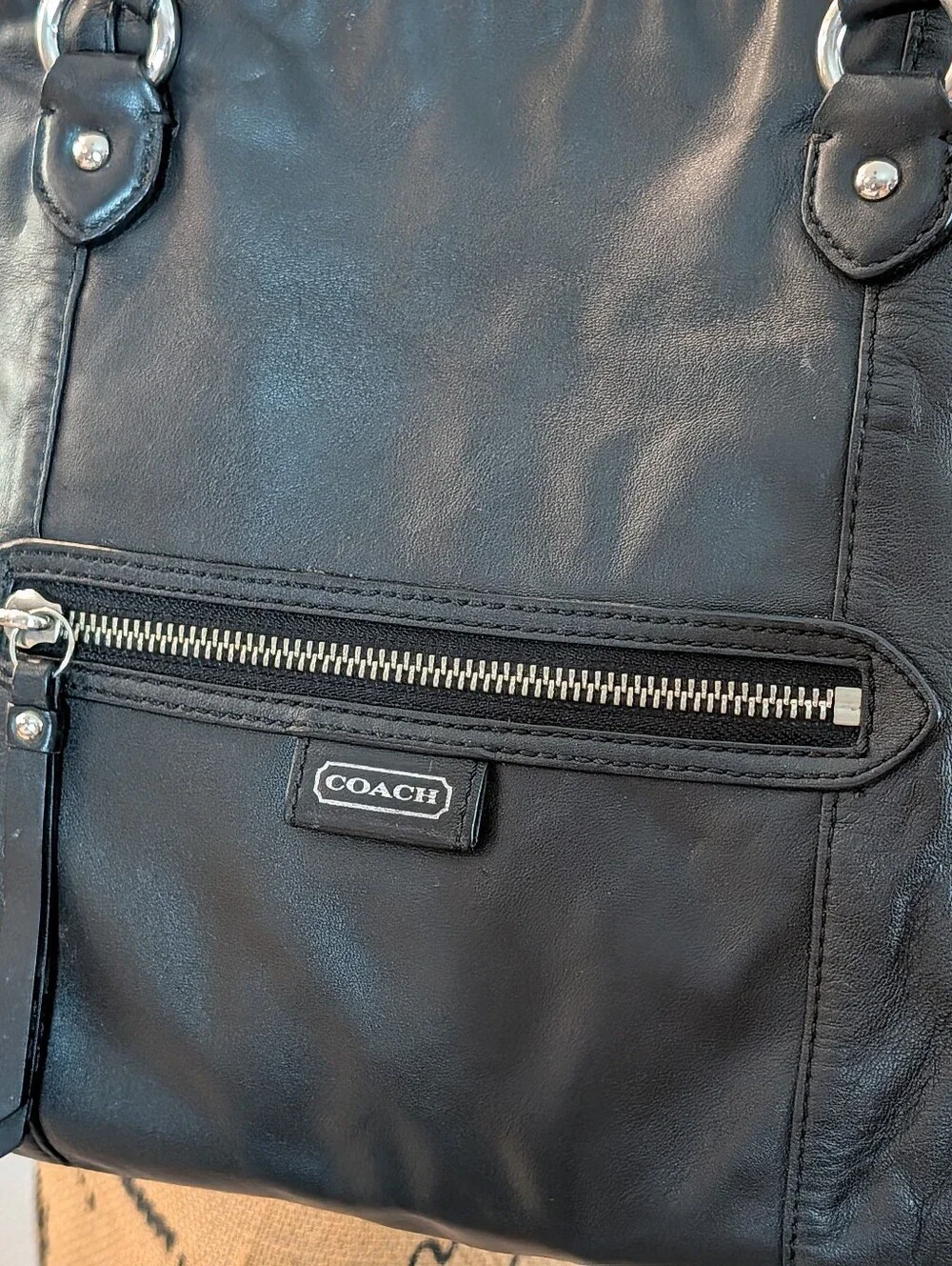 Coach Soft Black Shoulder Bags